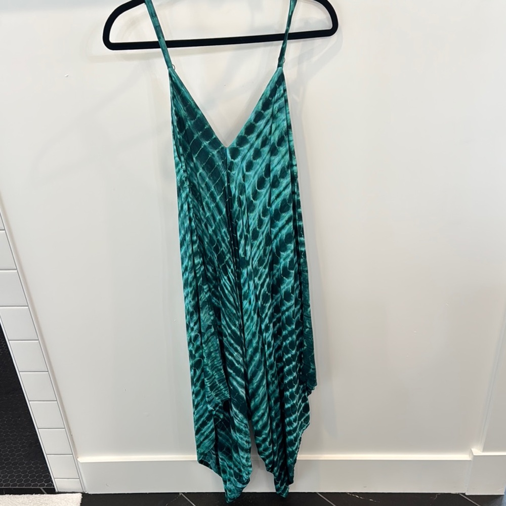 Green Patterned Maxi shorts/dress